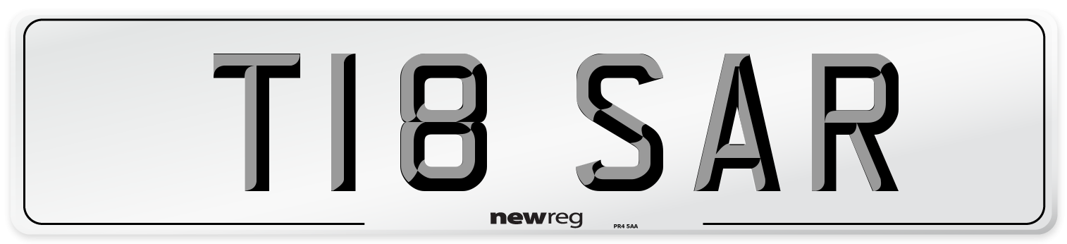T18 SAR Number Plate from New Reg